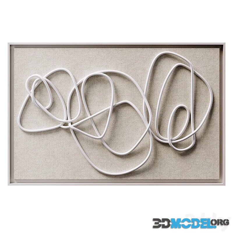 Decorative panel made of bent metal pipe