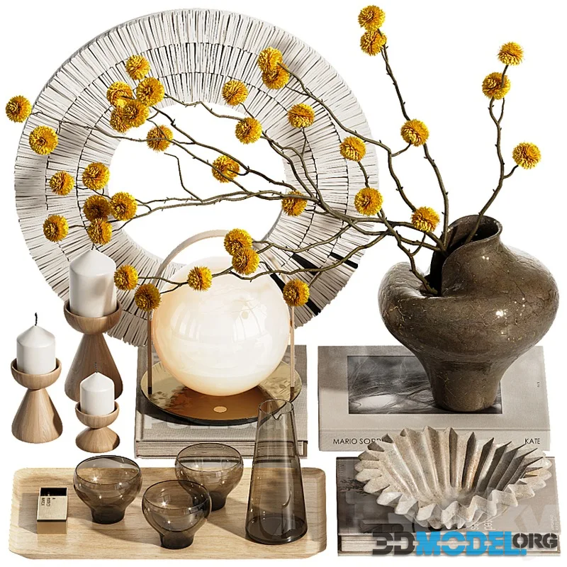 Decorative set with branch ch29
