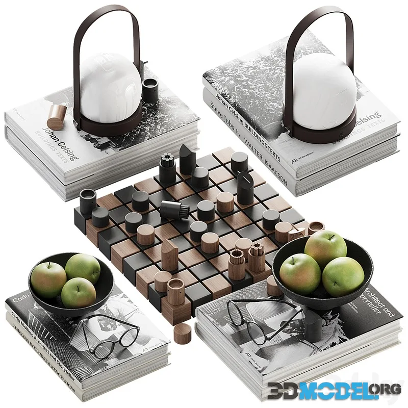 Decorative Set with chess set by Duval Patterson