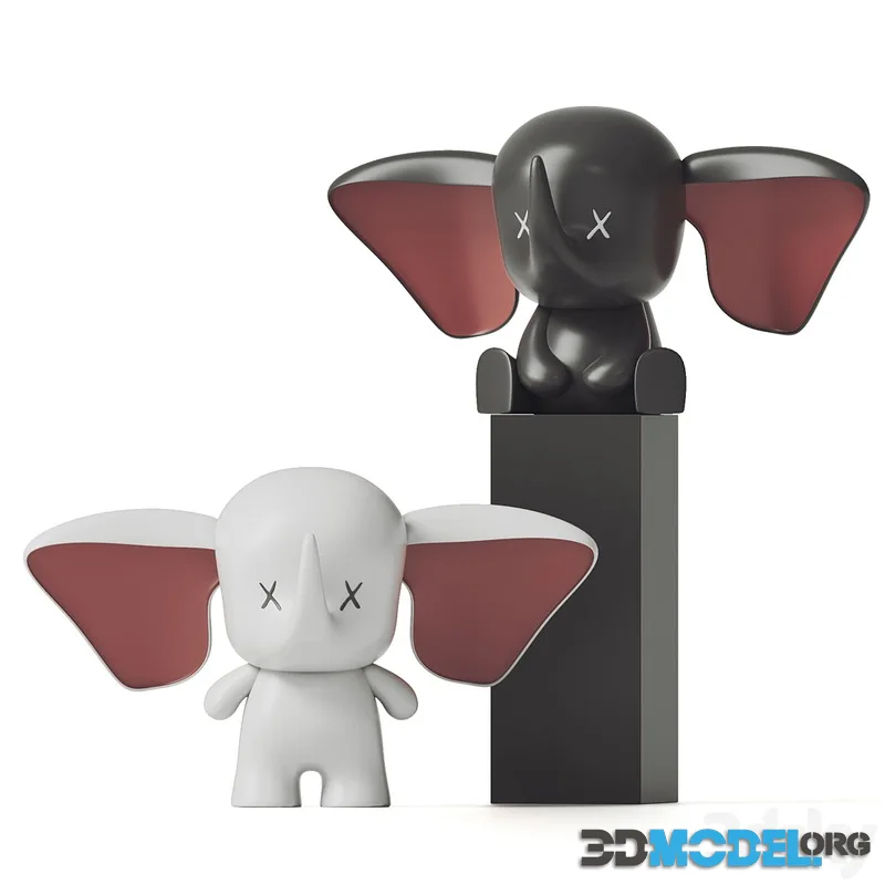 Flying Elephant ceramics sculpture