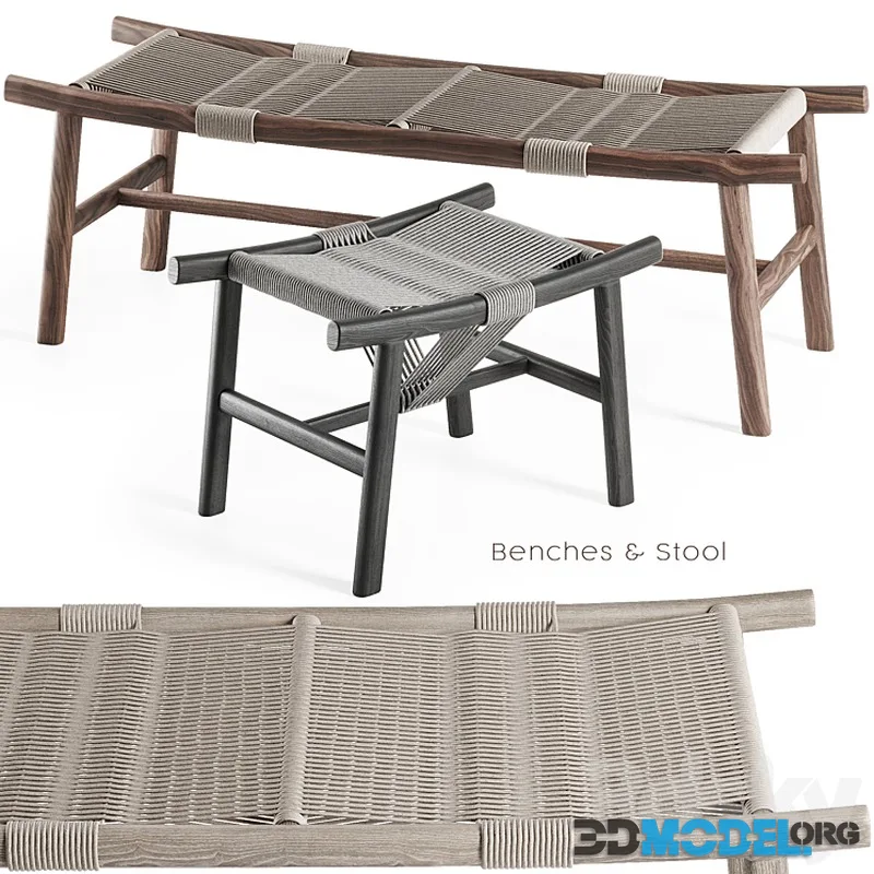 Frigerio – Huli Benches & Stool