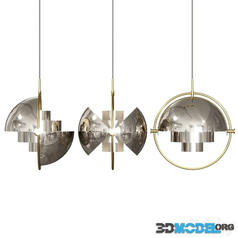 Gubi Multi Lite Pendant Louis Weisdorf Nickel