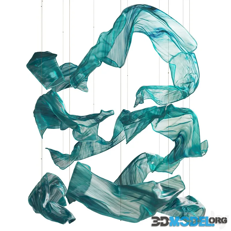 Hanging glass installation