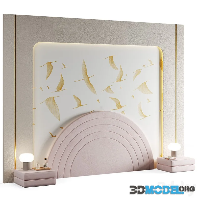 Headboard 17 with Lamp IKEA DEJSA