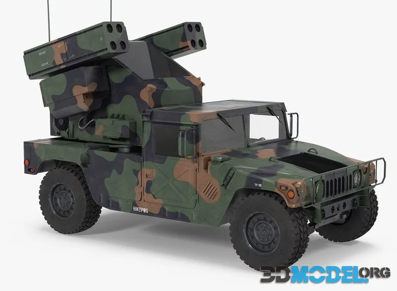 HMMWV M998 Equipped with Avenger Simple Interior Camo (PBR)