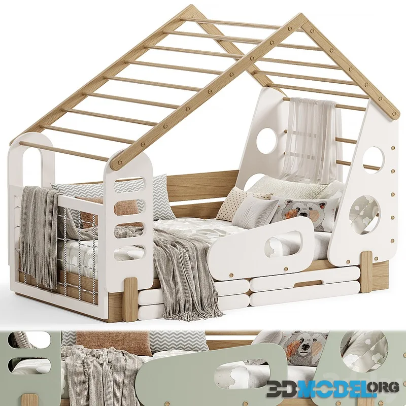 Kids Bed House sport By rozetka