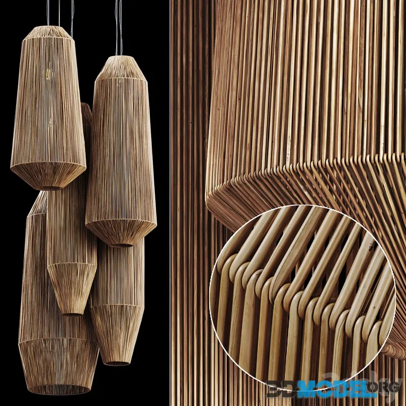 Lamp wicker n24