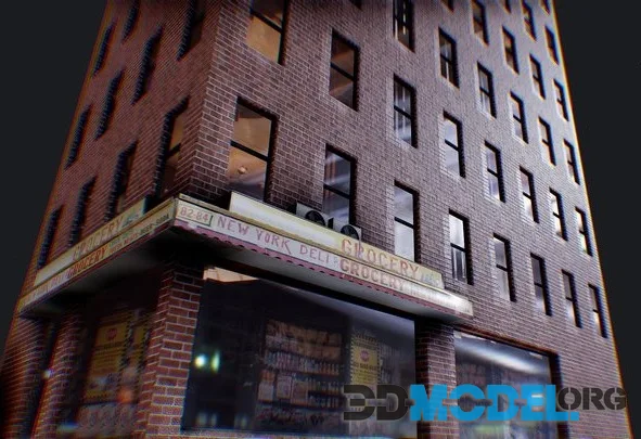 Low Poly   New York Building (PBR)
