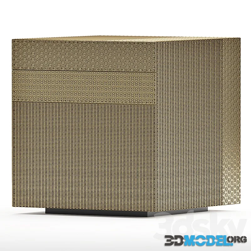 Majorel Side Table Antique Brass