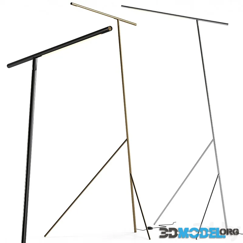 Mattia Floor lamp Steel Brass by Serax