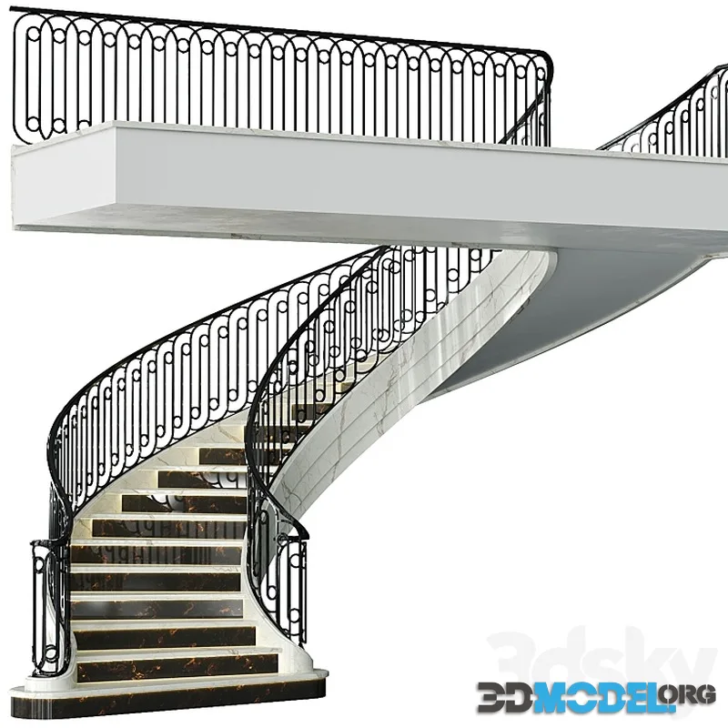 Neoclassical spiral staircase 2