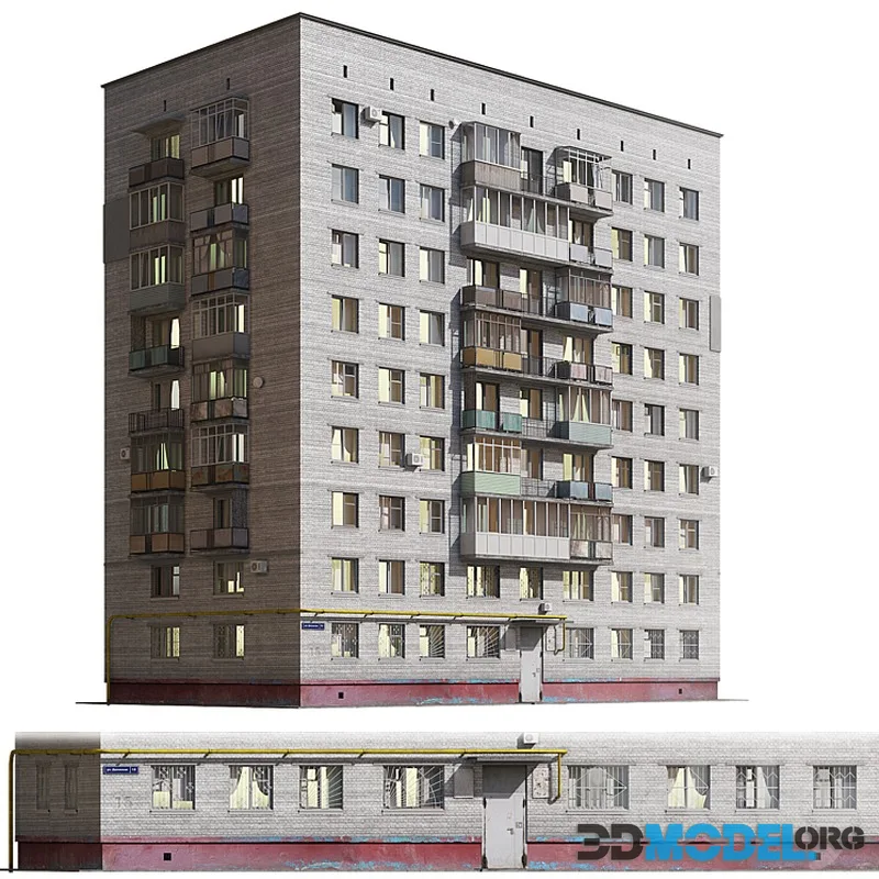 Nine-storey residential building