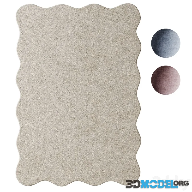 Organic scallop rug by Layered