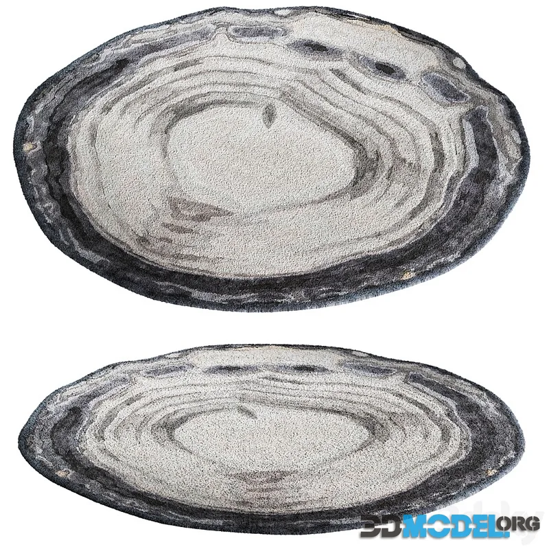Parvata Round Rug by Monologue