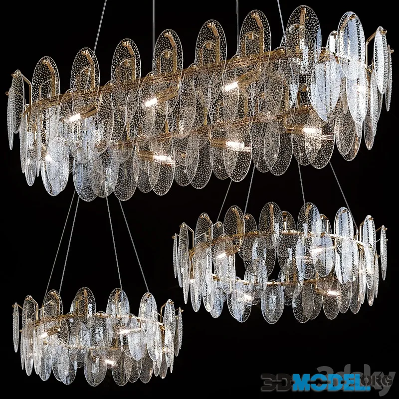 Pendant chandeliers REEGNORA and REEGNORA L by Lampatron