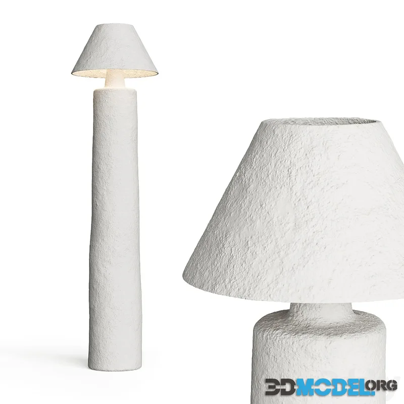 Plaster floor lamp from Lea Mestres