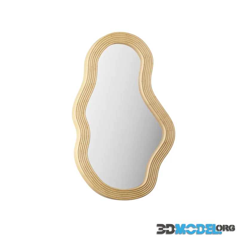 Pond Mirror Rattan by Ferm Living