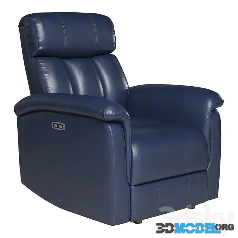 Recliner Navy Leather