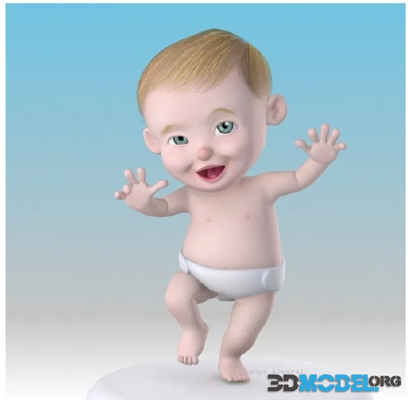 Rigged Cartoon Baby 01