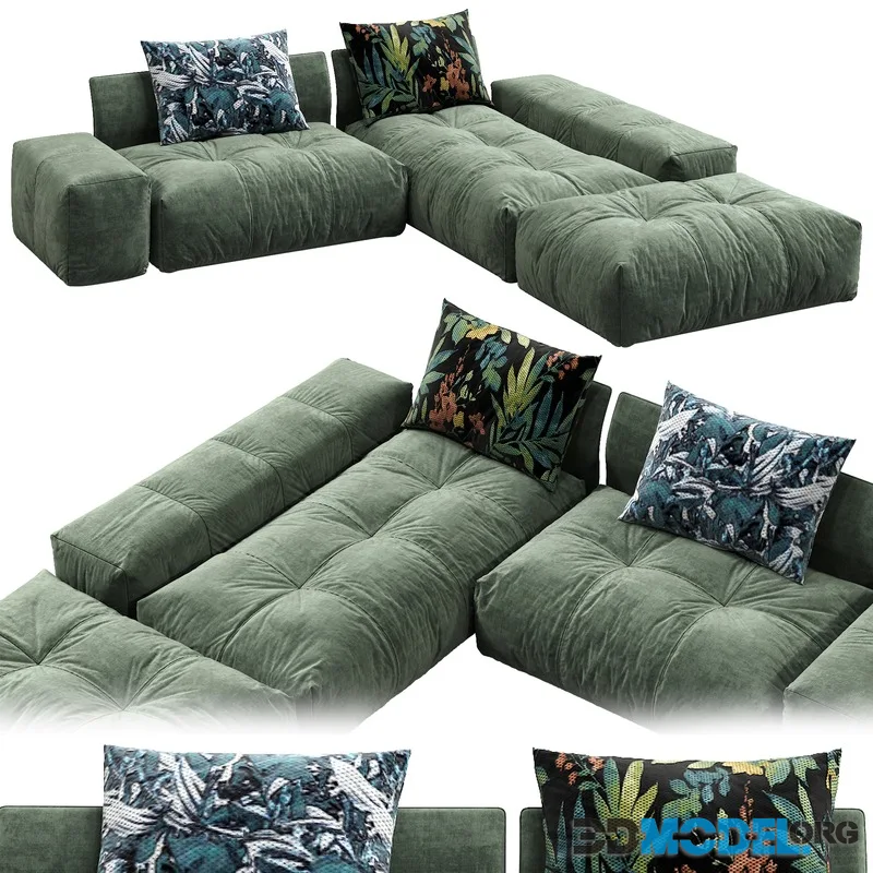 Saba Sofa PIXEL with colorful pillows