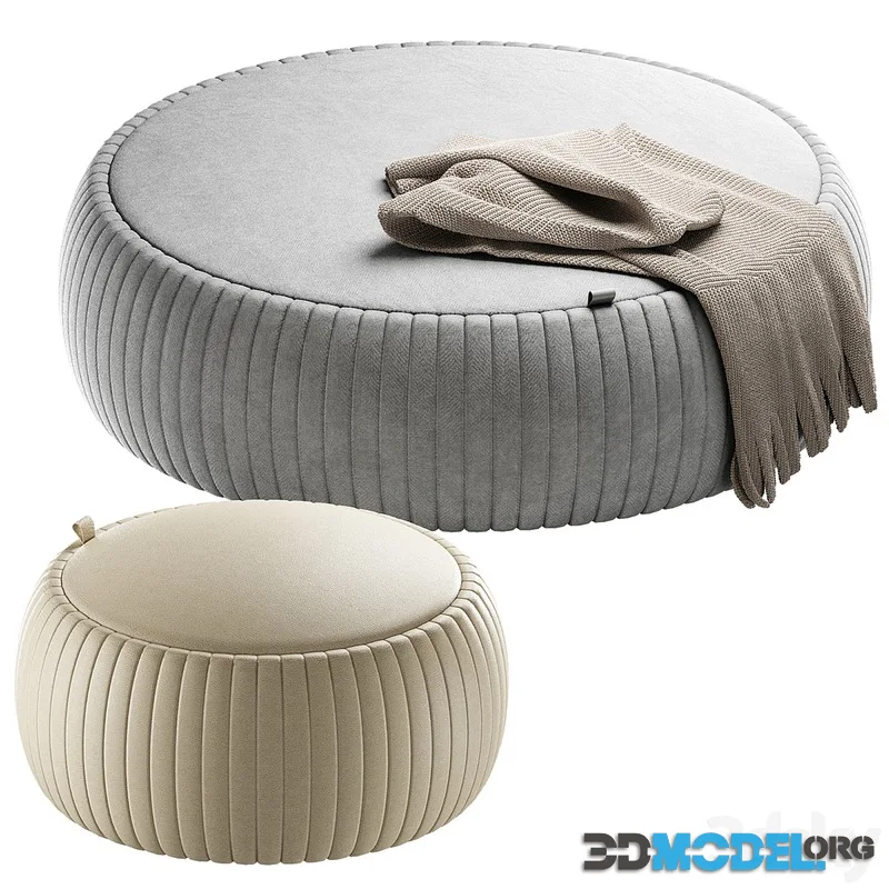 Set of ottomans Plisse by Tonin Casa