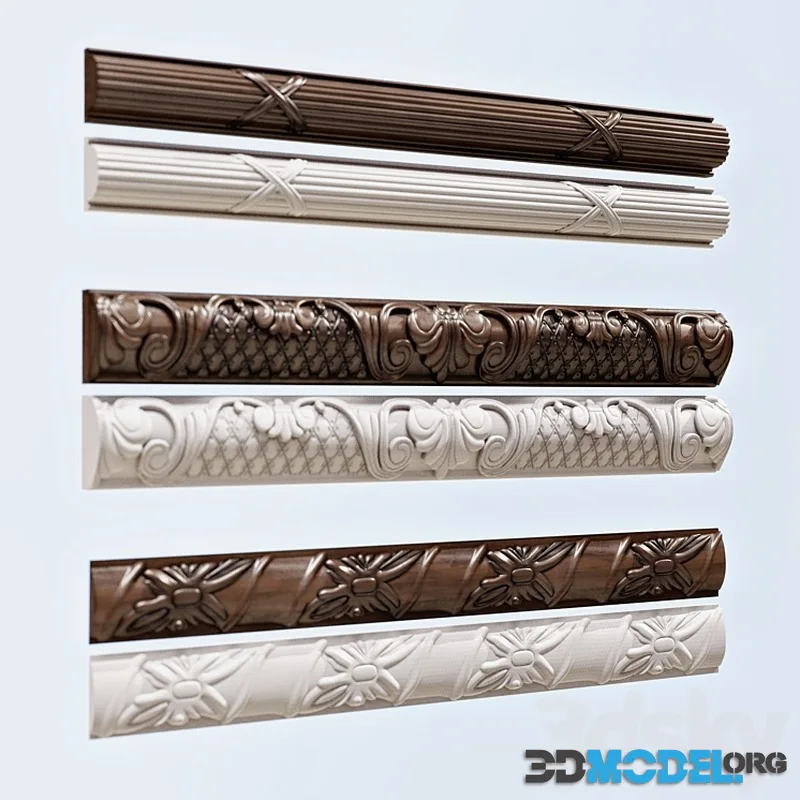 Set stucco moldings