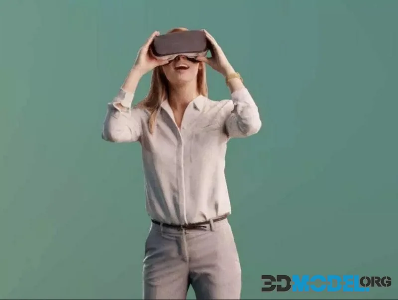 VR Business Woman low-poly (PBR)
