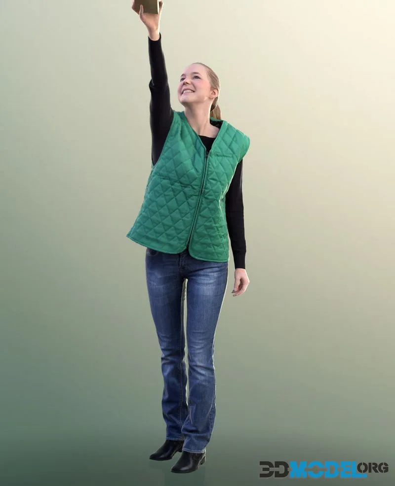 Woman Employee Of A Supermarket low-poly (PBR)