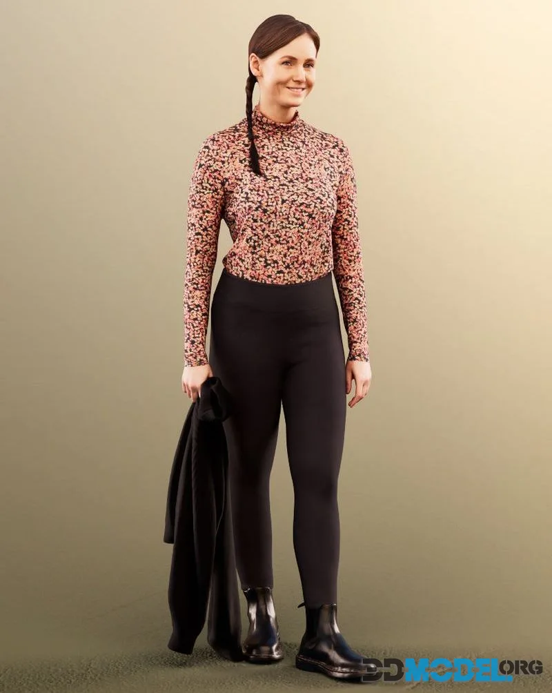 Woman with jacket in hand (PBR)