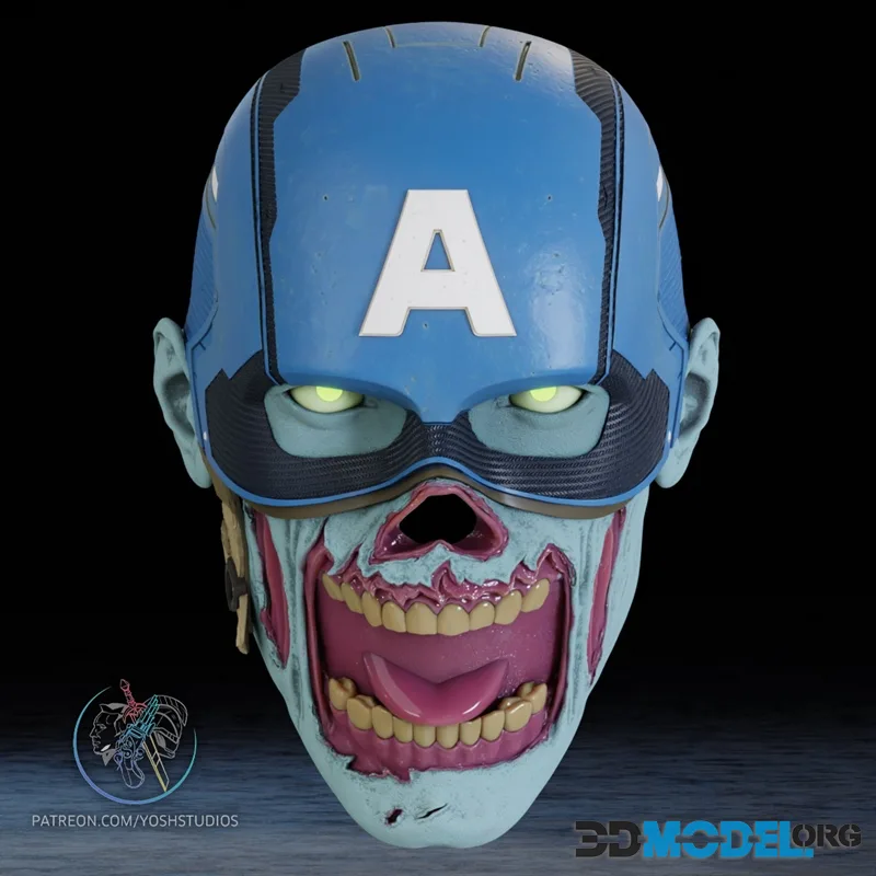 Zombie Captain America Helmet – Printable