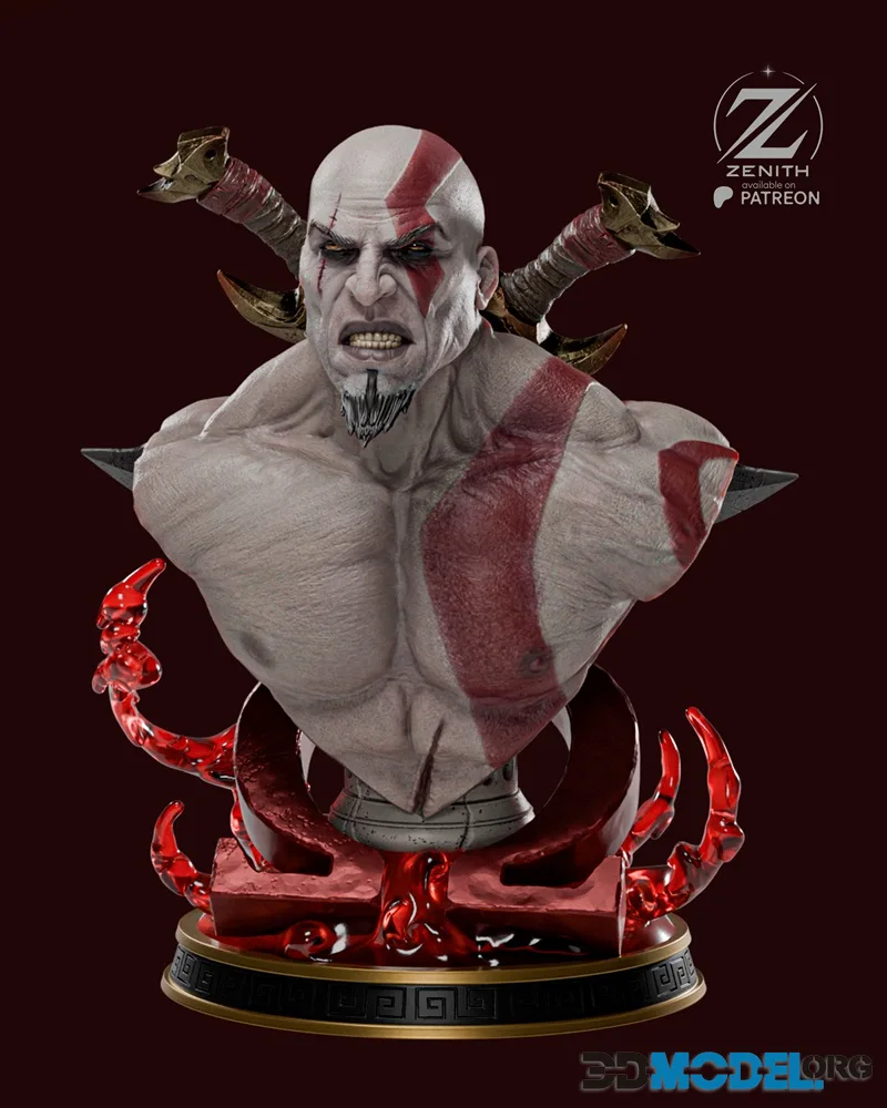 Zenith Studios - Kratos Bust – Printable