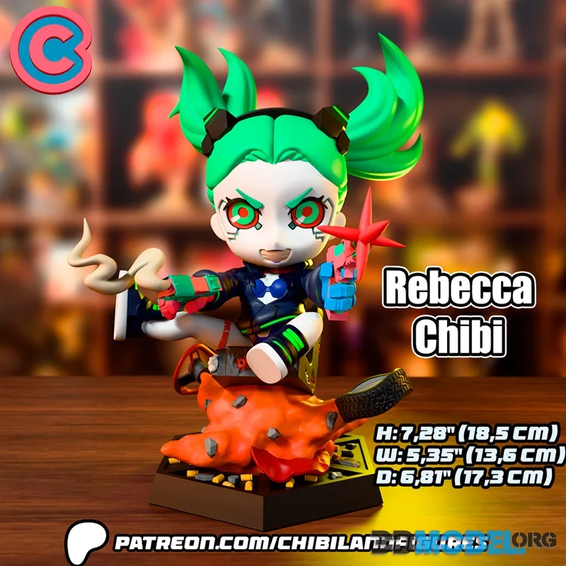 Chibi Land Figures - Rebecca Cyberpunk - Edgerunners - Chibi – Printable