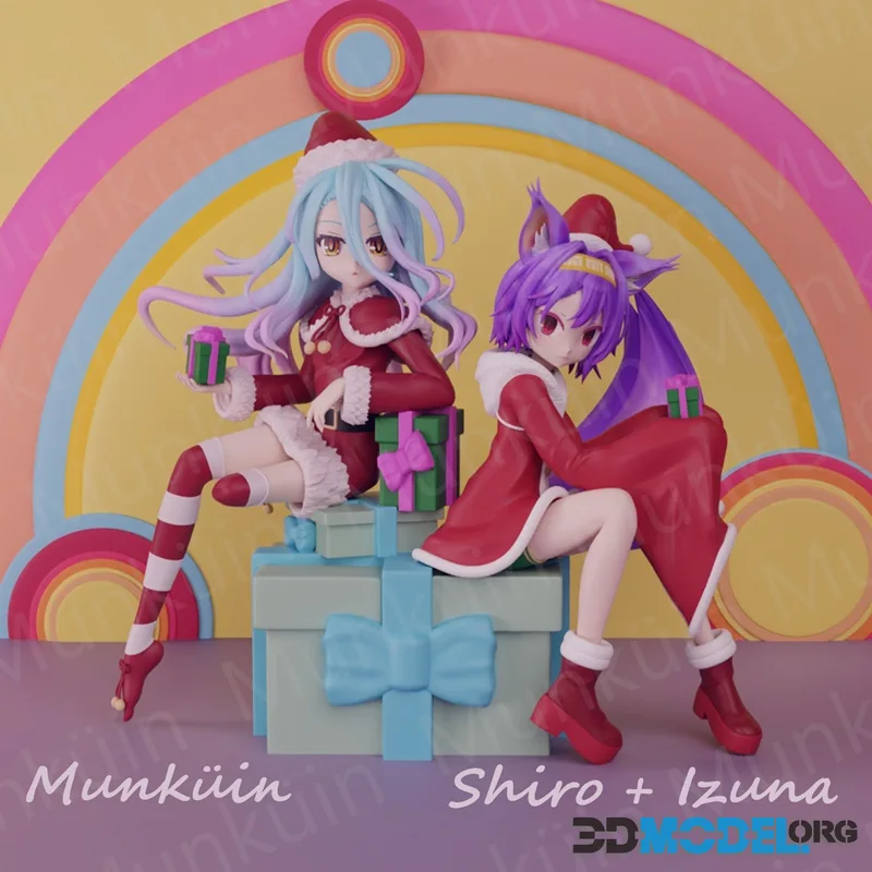 Munkuin - Shiro - Izuna Christmas – Printable