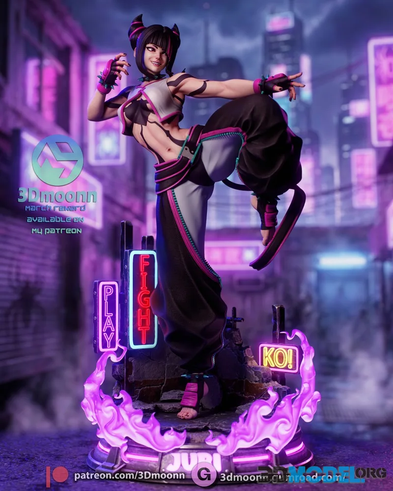 3Dmoonn - Juri Han - street fighter – Printable