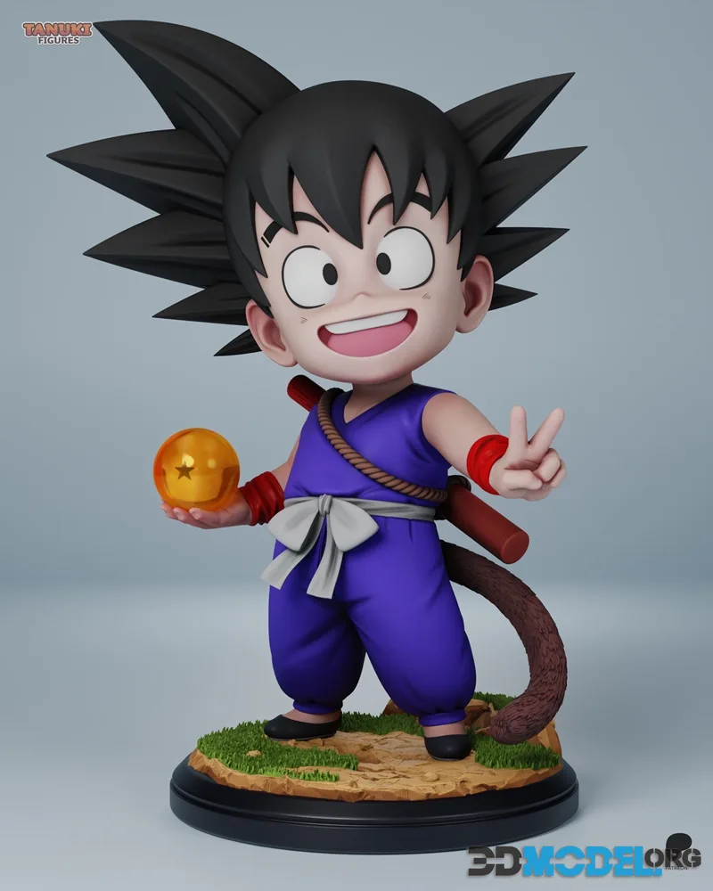 Tanuki Figures - Goku – Dragon Ball – Chibi – Printable