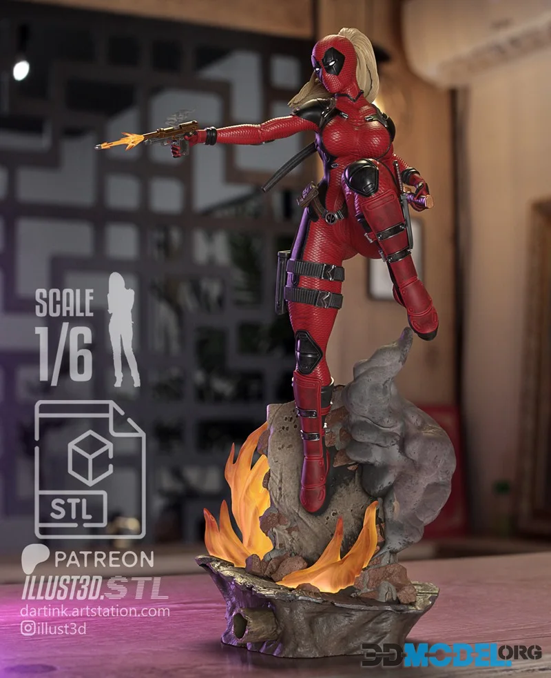 Lady Deadpool – Printable