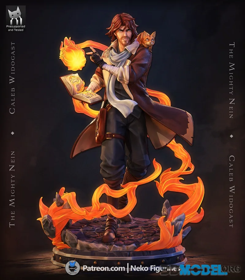 Neko Figurines - Caleb Widogast (The Mighty Nein) – Printable