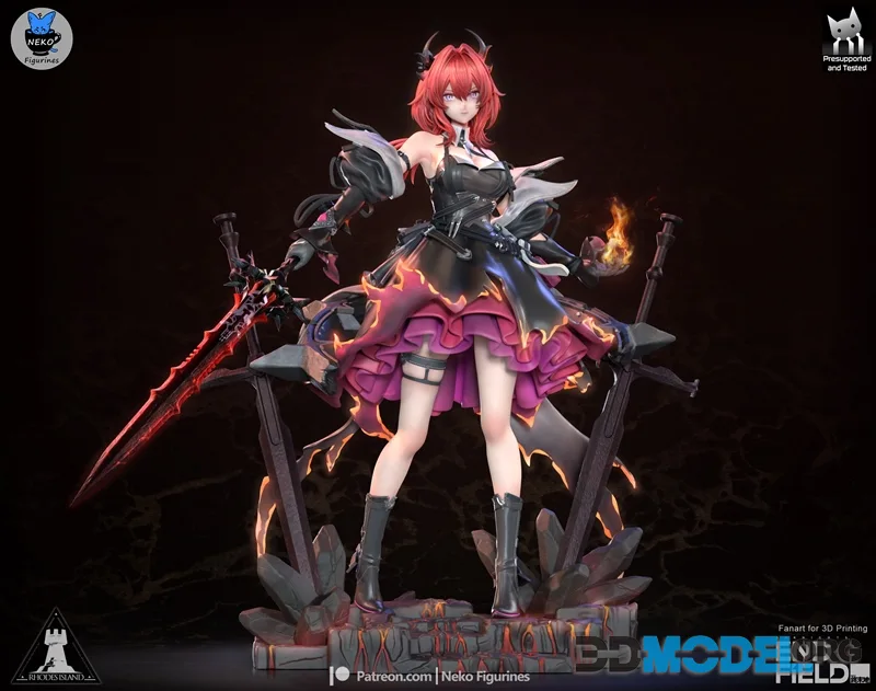 Neko Figurines - Laevatain (Arknights Enfield) – Printable