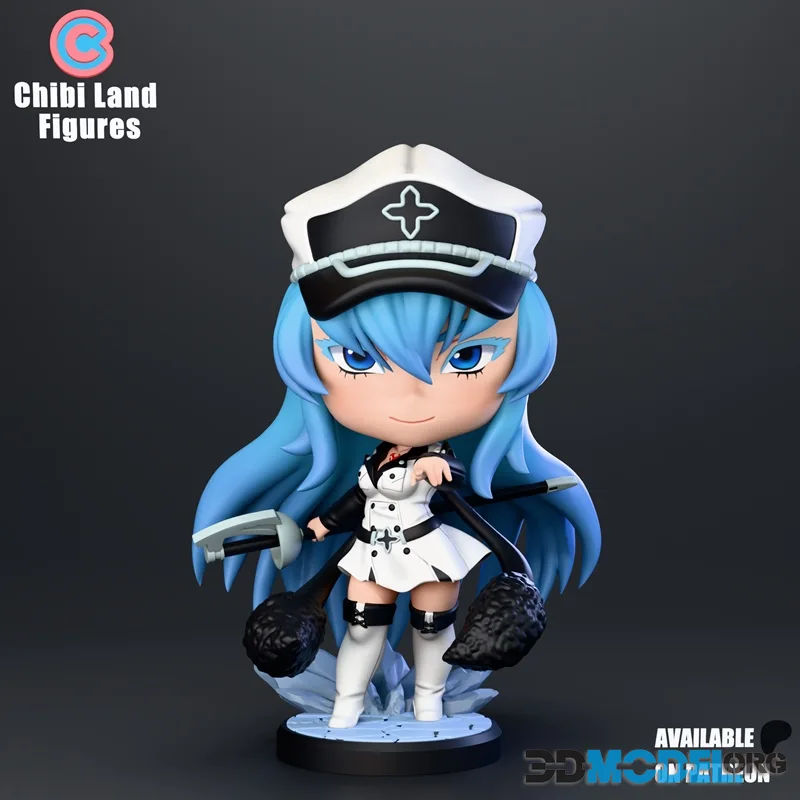 Chibi Land Figures - Esdeath - Chibi Figure - Akame ga Kill – Printable
