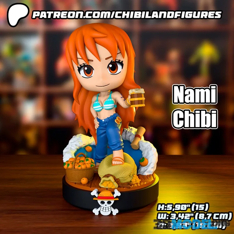 Chibi Land Figures - Nami - One Piece - Chibi – Printable