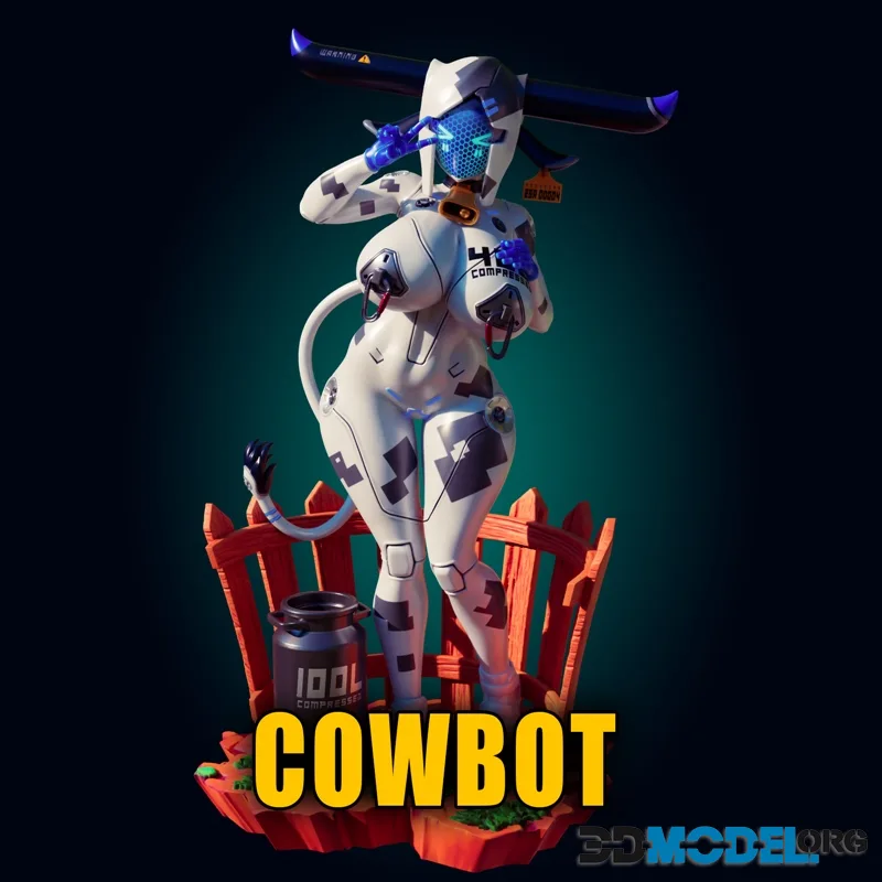 Officer Rhu - Cowbot Mecha Girl – Printable