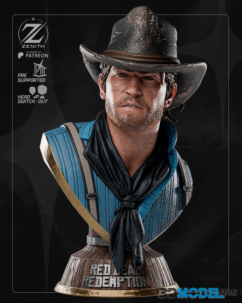 Zenith Studios - Arthur - Morgan Bust – Printable