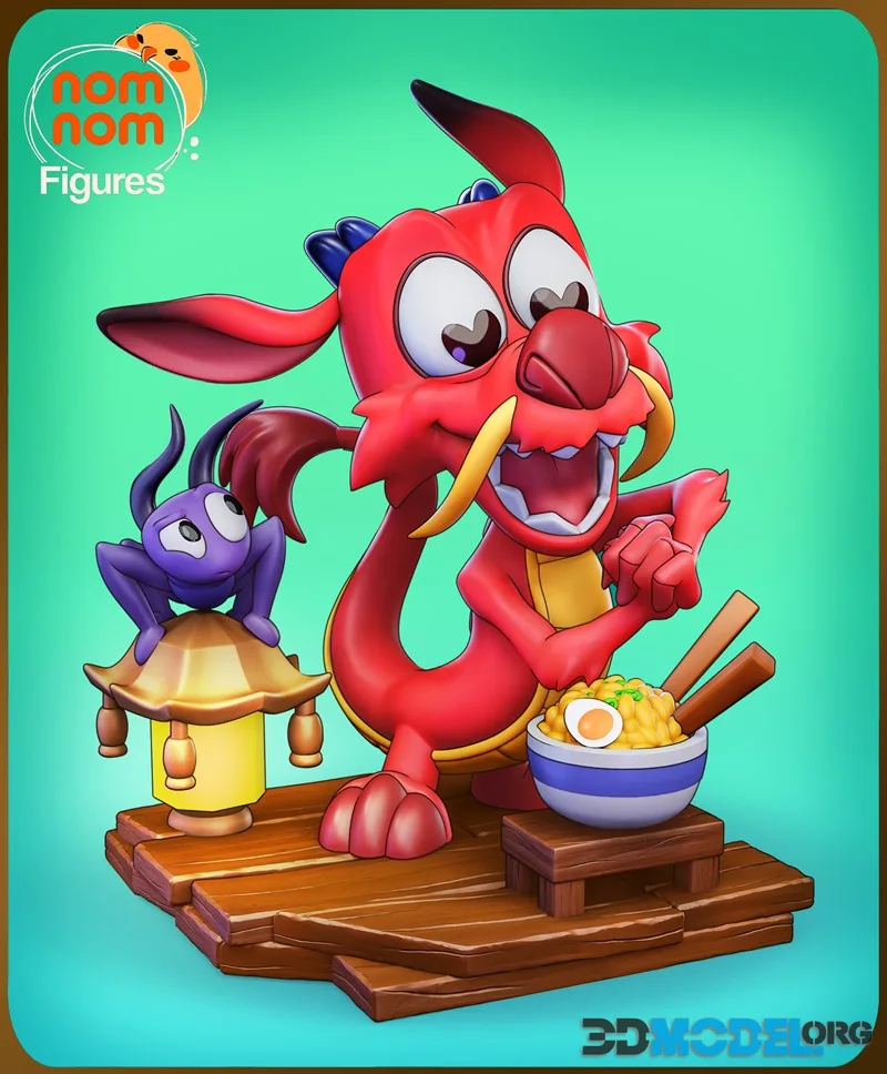 Nomnom Figures - Chibi Mushu - Mulan – Printable