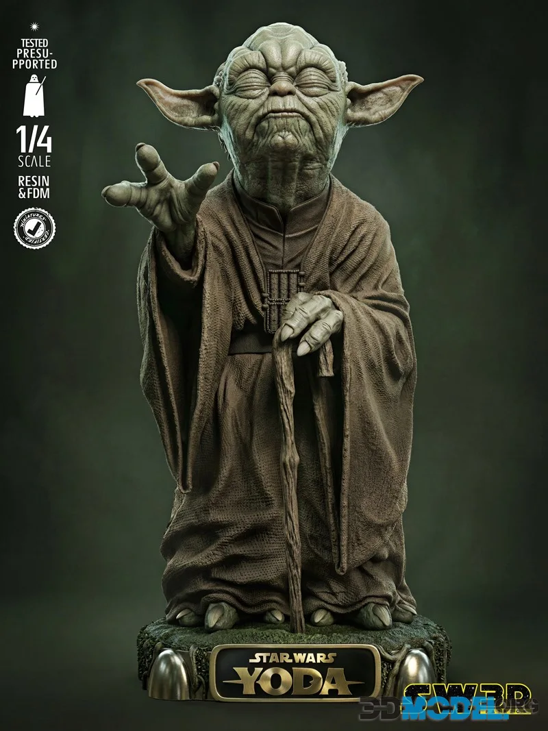 SW3D - Yoda Bust – Printable