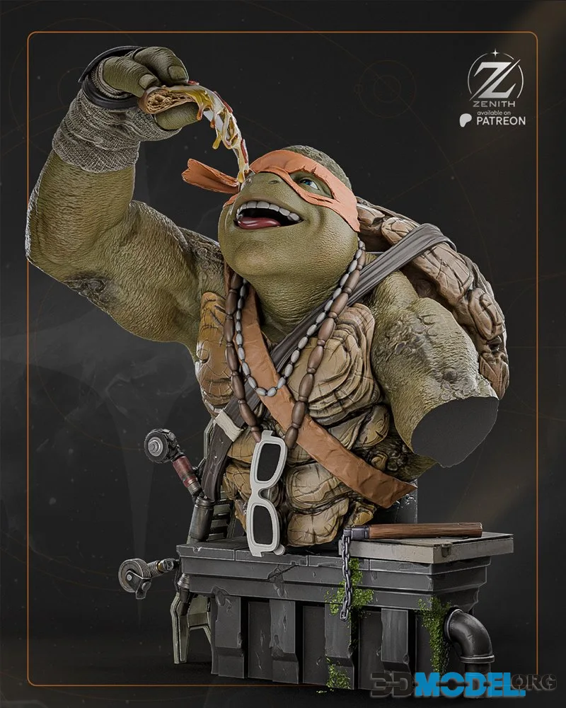 Zenith Studios - Michelangelo TMNT Bust – Printable