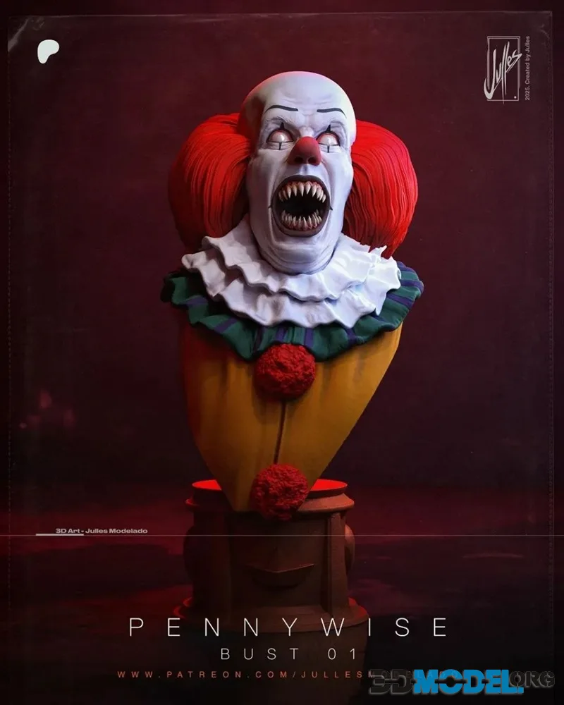 Julles Modelado - Pennywise 1990 bust – Printable