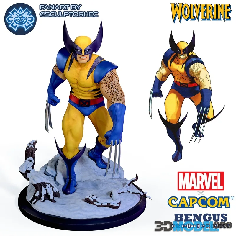 Marvel vs Capcom - Bengus Style Wolverine – Printable