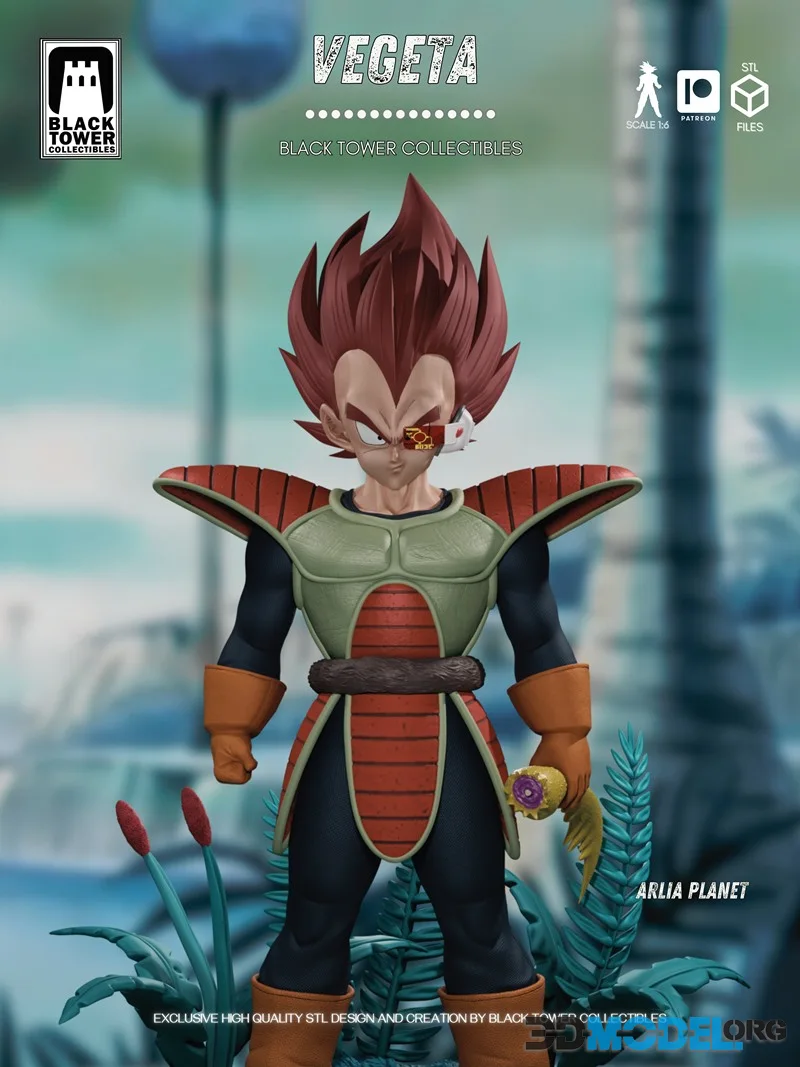 Black Tower Collectibles - Vegeta (Arlia Planet) - Dragon Ball – Printable
