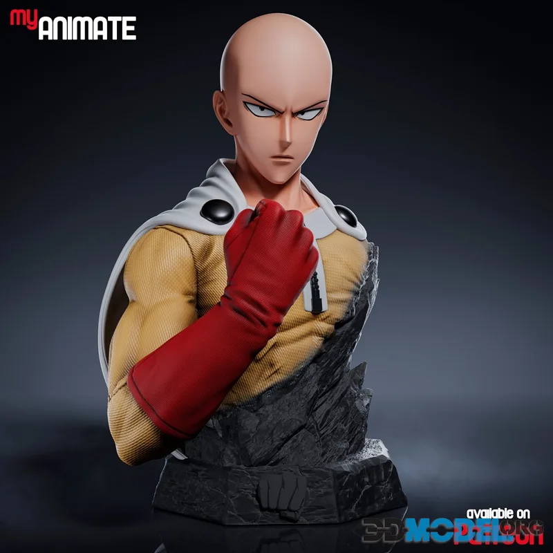 MyAnimate - Saitama Bust – Printable