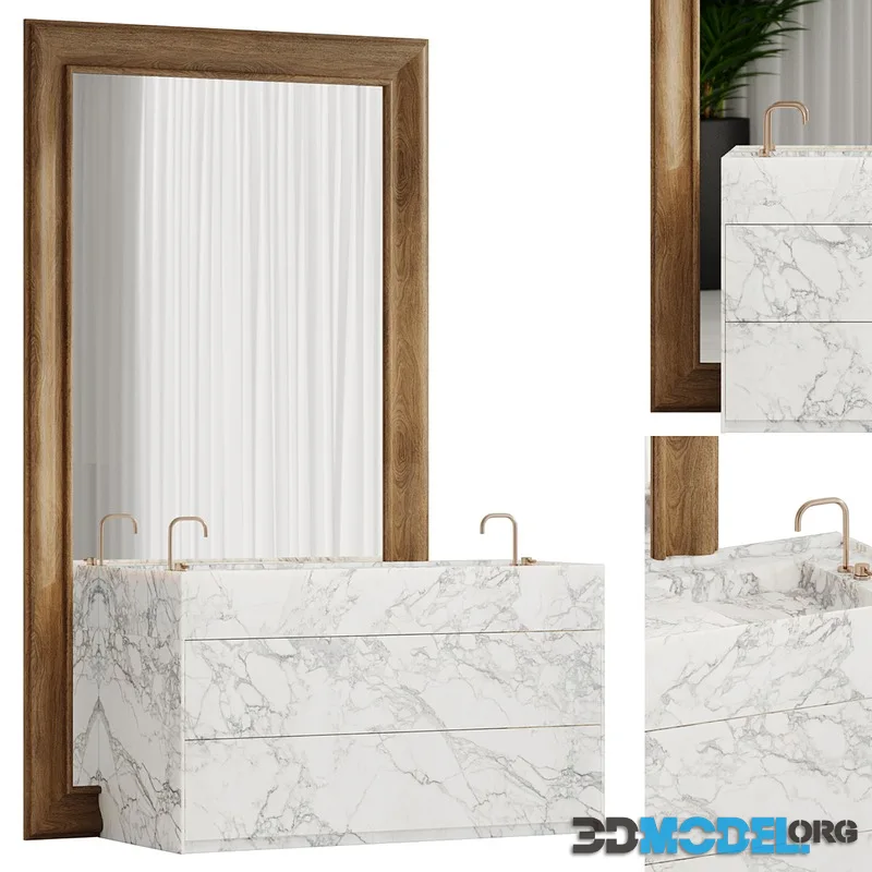 bathroom furniture with floor mirror